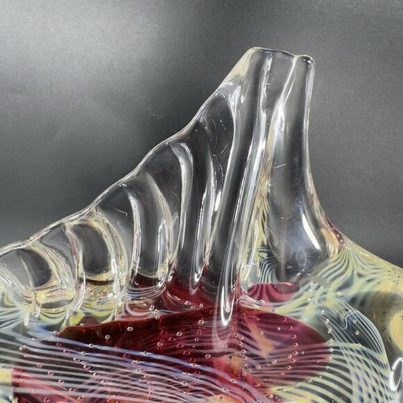 2004 Rollin Karg Large Heavy Glass Fish Signed Sculptures Multicolor Hand Blown - Picture 8 of 16